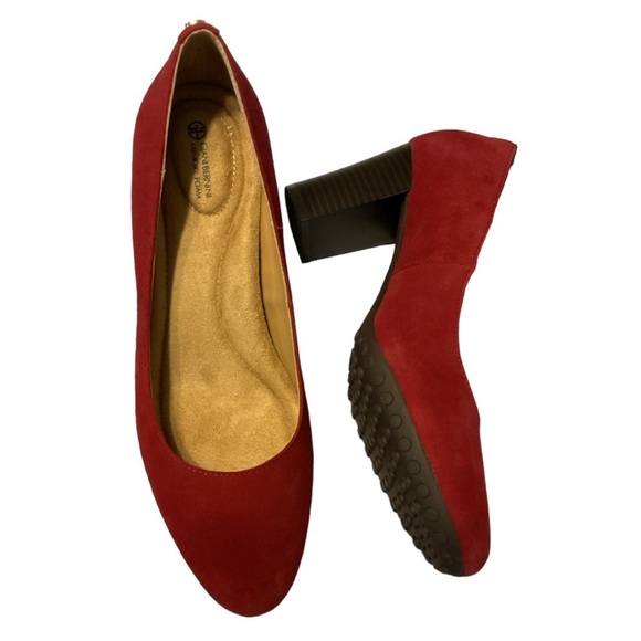 Gianni Bernini tavetti red suede leather‎ pumps size 9 - Picture 1 of 5